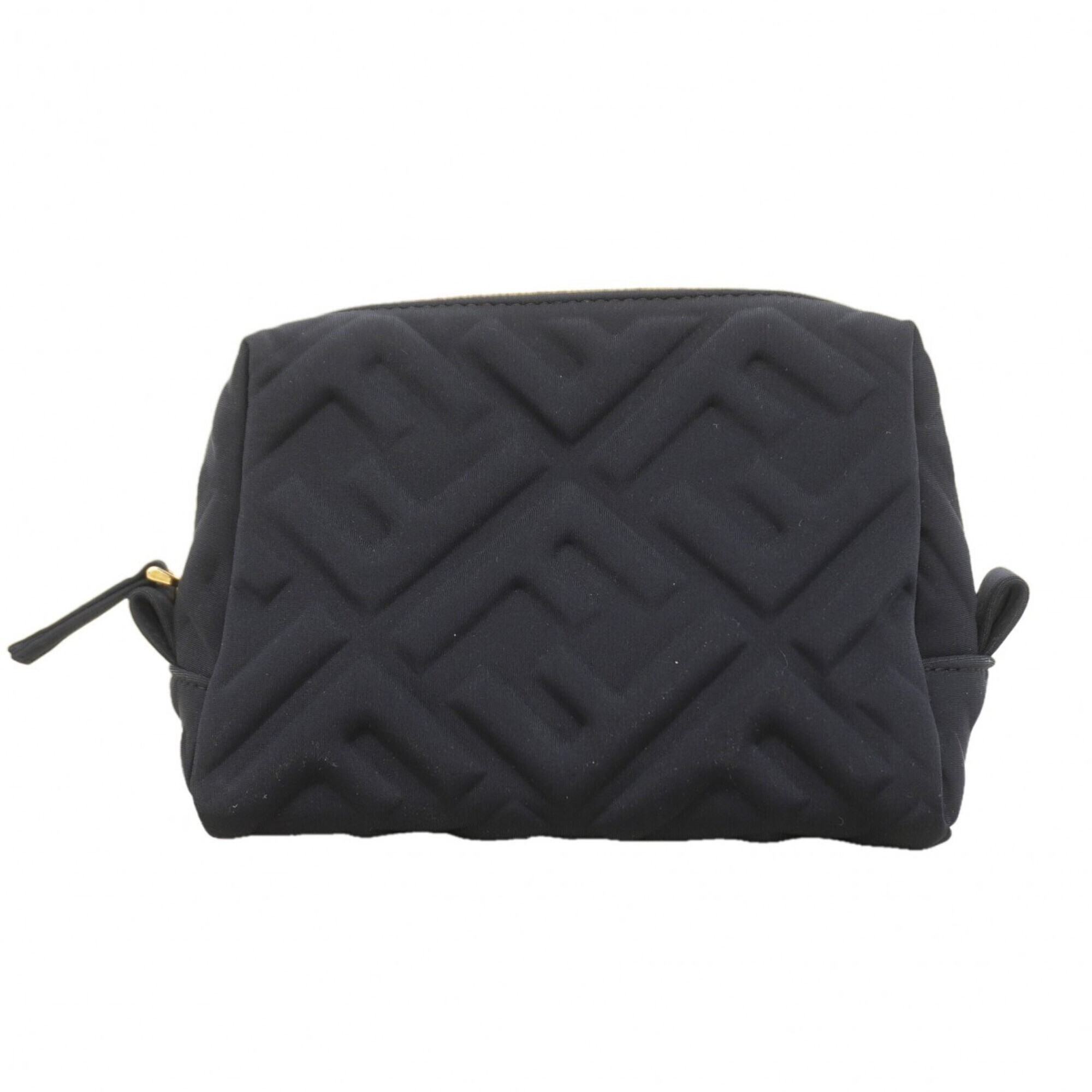 Fendi Bag/Pouch Ff Embossed Nylon Black Women's